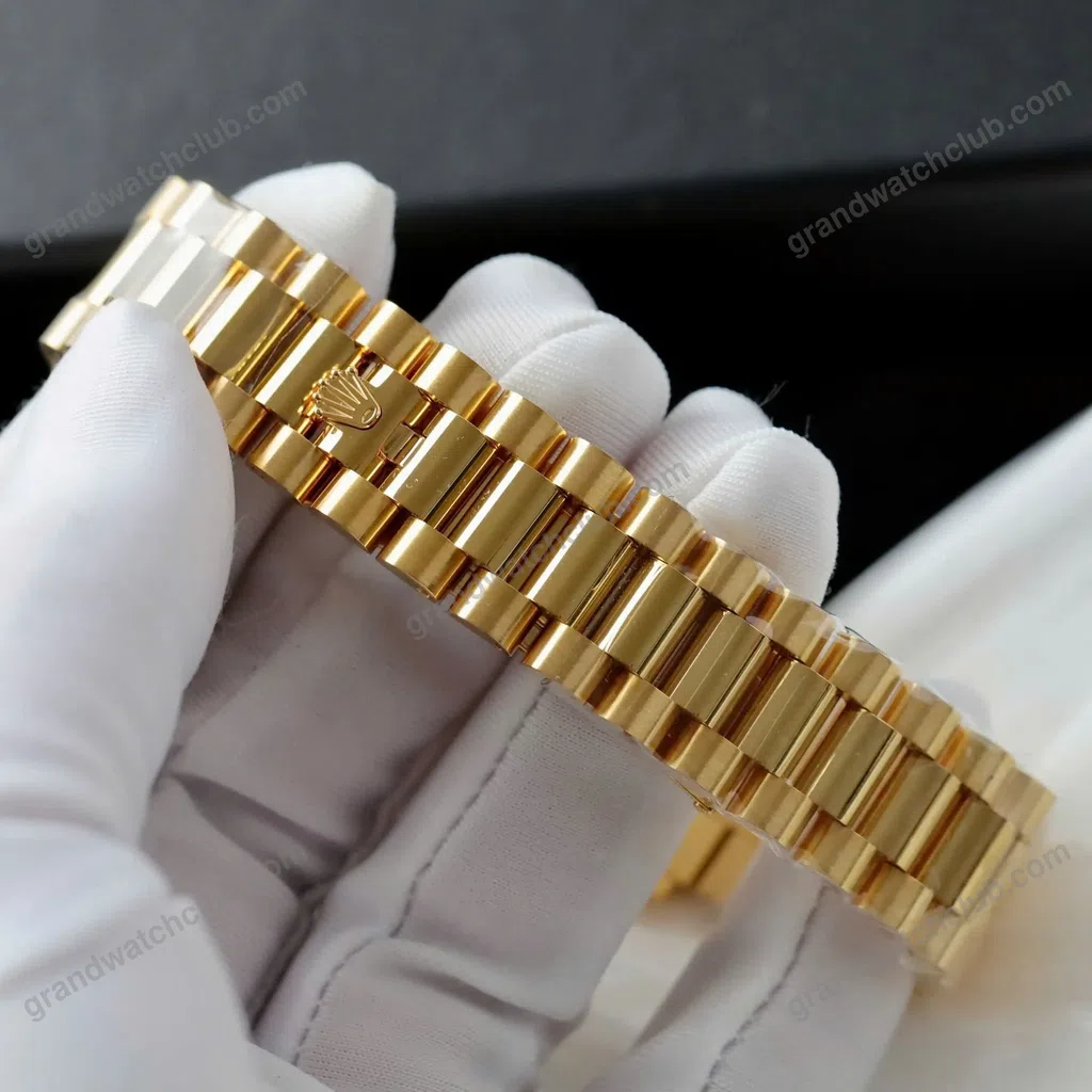 Super Clone Rolex Day-Date Bright Green Diamond Dial 128348rbr-0078 36 mm — case and bezel
