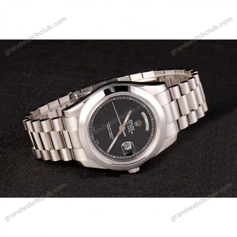 Super Clone Rolex Day-Date Black Dial 80294 40 mm — side profile