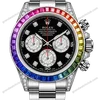 Super Clone Rolex Cosmograph Daytona Rainbow Sapphire Black Diamond Dial 116599RBOW – Swiss SuperClone