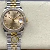 Super Clone Rolex Datejust Gold Dial SRL40 36 mm — dial close-up
