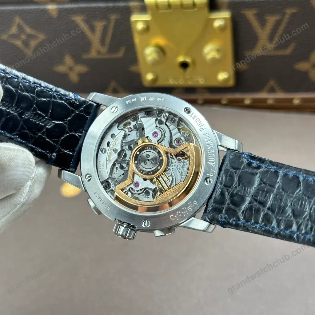 Super Clone Audemars Piguet 41mm Steel — on leather display