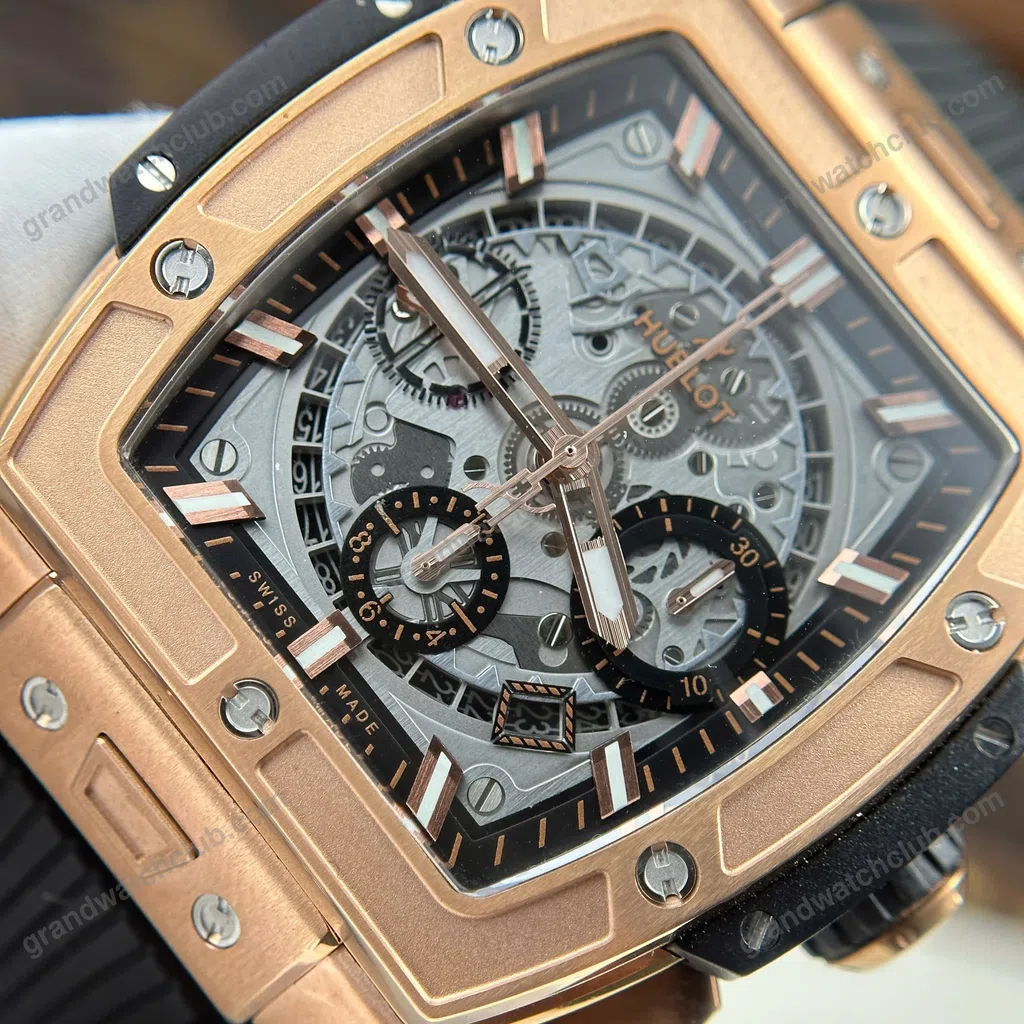 Super Clone Hublot Spirit Of Big Bang King Gold Ceramic 642.OM.0180.RX 42mm — side profile