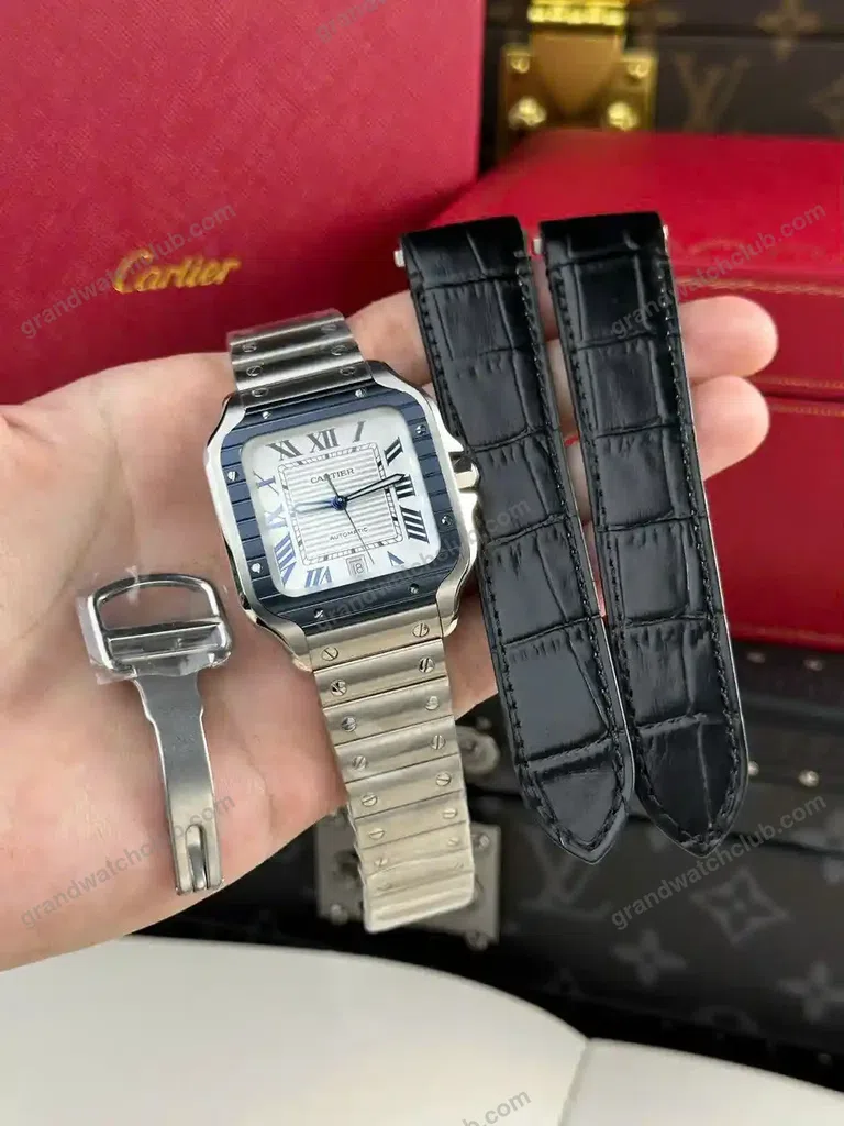 Super Clone Cartier Santos de Cartier Large WSSA0047 39.8mm – — dial close-up