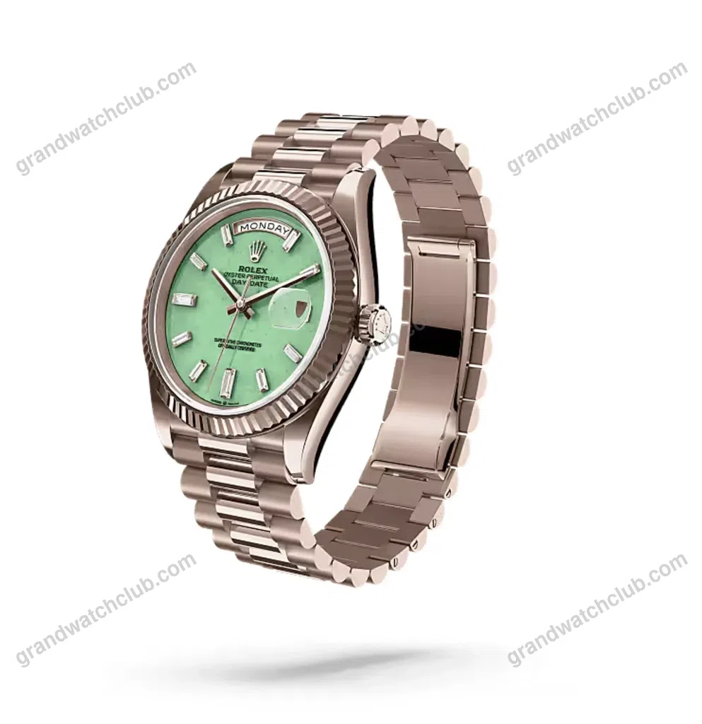 Super Clone Rolex Jubilee Bracelet Gold — dial close-up