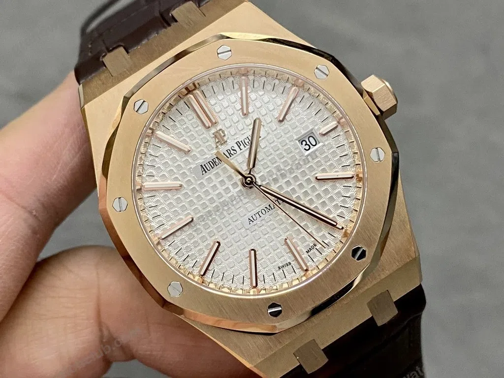 Super Clone Audemars Piguet Royal Oak 15450OR 37mm White Dial Rose Gold — view 9