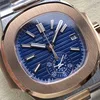 Super Clone Patek Philippe Nautilus Chronograph 5980/1AR-001 40.5mm Blue Dial Rose Gold Demi — view 9