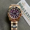 Super Clone Rolex GMT-Master II 126715CHNR Tiger Iron Dial — movement / caseback view