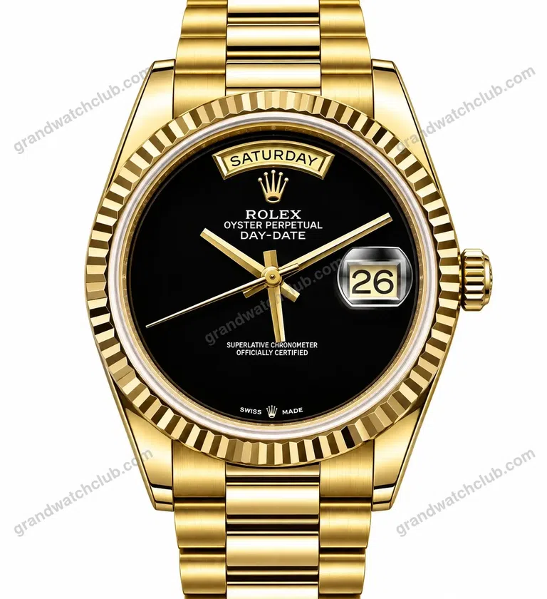 Super Clone Rolex Day-Date 40 Black Onyx Dial 228238 President – Swiss SuperClone