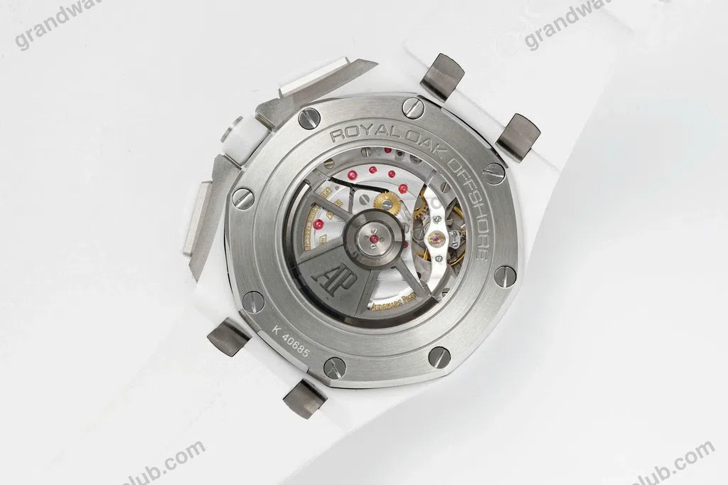 Super Clone Audemars Piguet Royal Oak Offshore Chronograph Ceramic 26402CB 44mm White Dial – — clasp and links