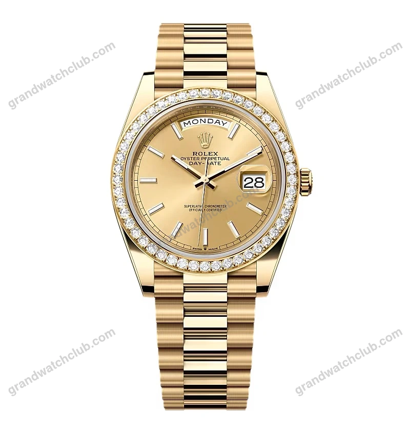 Super Clone Rolex Day-Date Champagne Dial 228348rbr-0008 40 mm