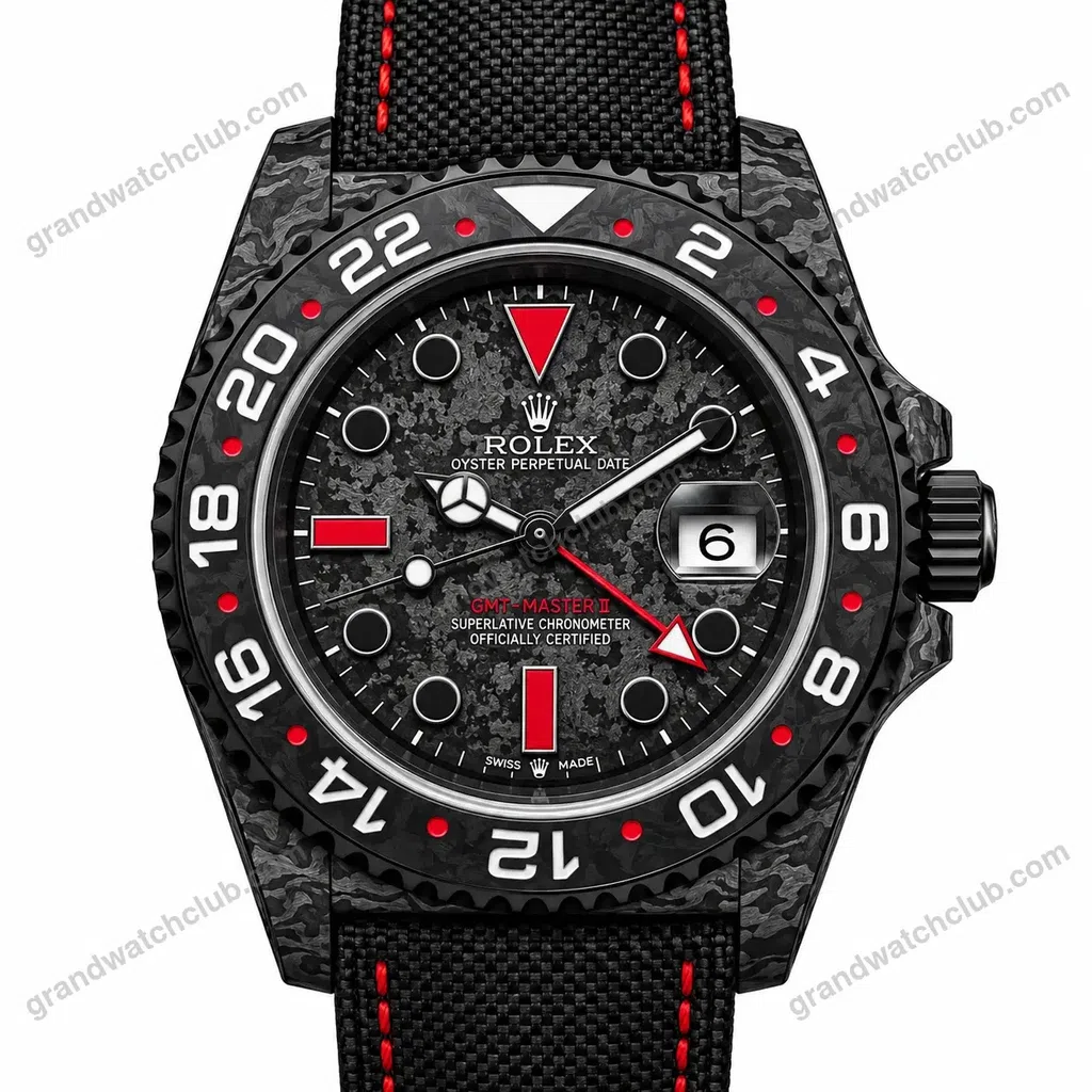 Super Clone Rolex GMT-Master II DIW Carbon Red Accent 126710 – Swiss SuperClone