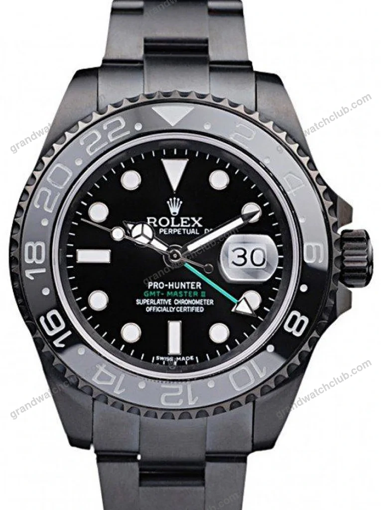Super Clone Rolex GMT-Master II Black Dial REP016828