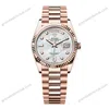 Super Clone Rolex Day-Date White Mother-of-Pearl Diamond Dial 128235-0029 36 mm