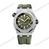 Super Clone Audemars Piguet Royal Oak Offshore Diver 15720ST 42mm Green Dial