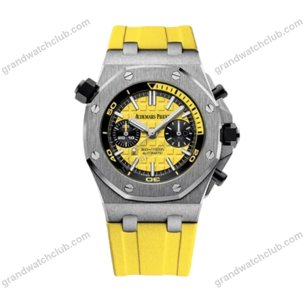 Super Clone Audemars Piguet Royal Oak Offshore Diver Chronograph in Yellow 26703ST 42mm