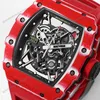 Super Clone Richard Mille RM 35-02 Richard Mille Rafael Nadal Red Carbon — movement / caseback view