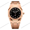 Super Clone Audemars Piguet Royal Oak “Jumbo” Extra-Thin 15207OR.OO.1240OR.01 39mm Black Dial Rose Gold –
