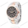 Super Clone Rolex Datejust Chocolate Dial 126231 Oyster 36 mm β dial close-up