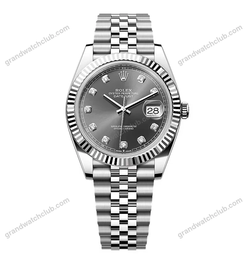 Super Clone Rolex Datejust Slate Diamond Dial 126334-0006 41 mm