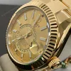 Super Clone Rolex Sky-Dweller Champagne Dial 336938 — case and bezel