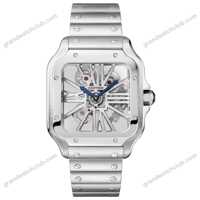 Super Clone Cartier Santos Large Skeleton WHSA0015 39mm
