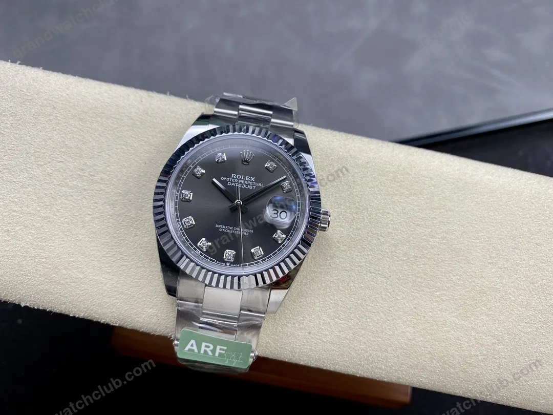 Super Clone Rolex Datejust Slate Diamond Dial 126334-0005 41 mm β movement / caseback view