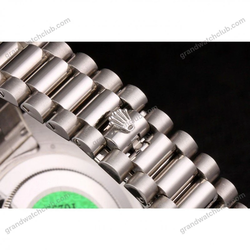 Super Clone Rolex Day-Date Black Dial 80294 40 mm — movement / caseback view