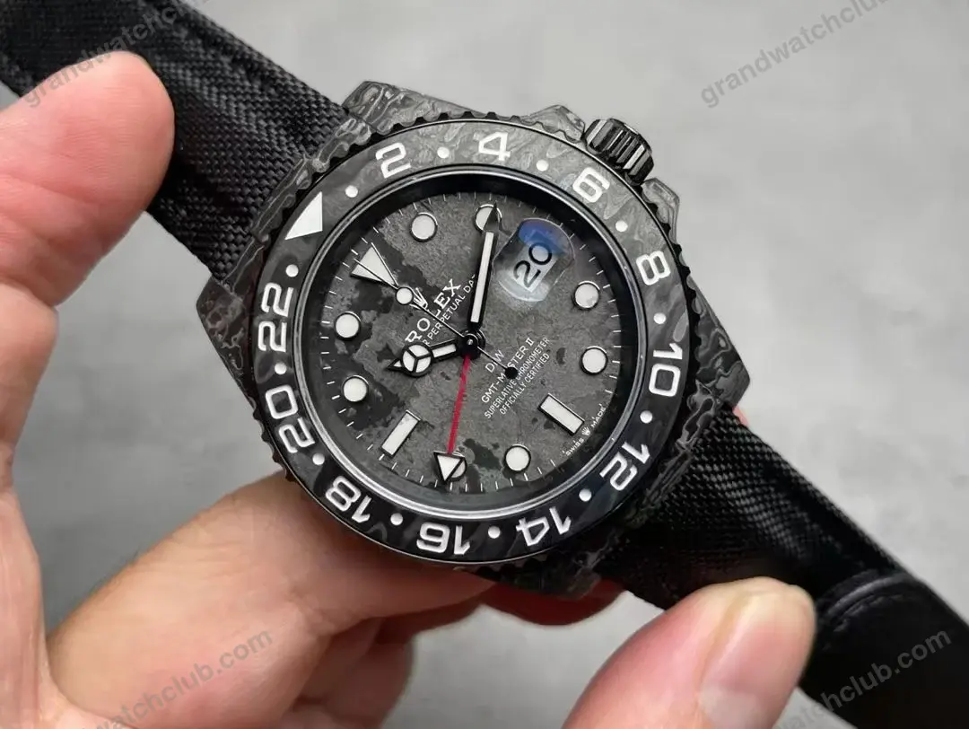 Super Clone Rolex GMT-Master II DIW Carbon Grey Red Hand 126710 – Swiss SuperClone - photo 7