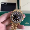 Super Clone Rolex GMT-Master II Black Dial 126718GRNR — dial close-up
