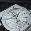 Super Clone Audemars Piguet Royal Oak 41mm Steel Bracelet Steel — on leather display
