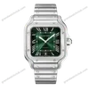 Super Clone Cartier Santos De Cartier Green Dial Large WSSA0062 39.8mm