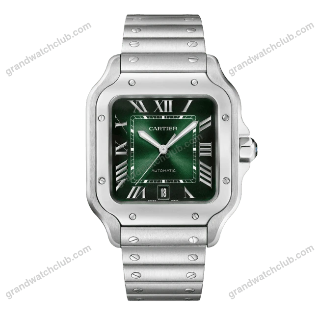 Super Clone Cartier Santos De Cartier Green Dial Large WSSA0062 39.8mm