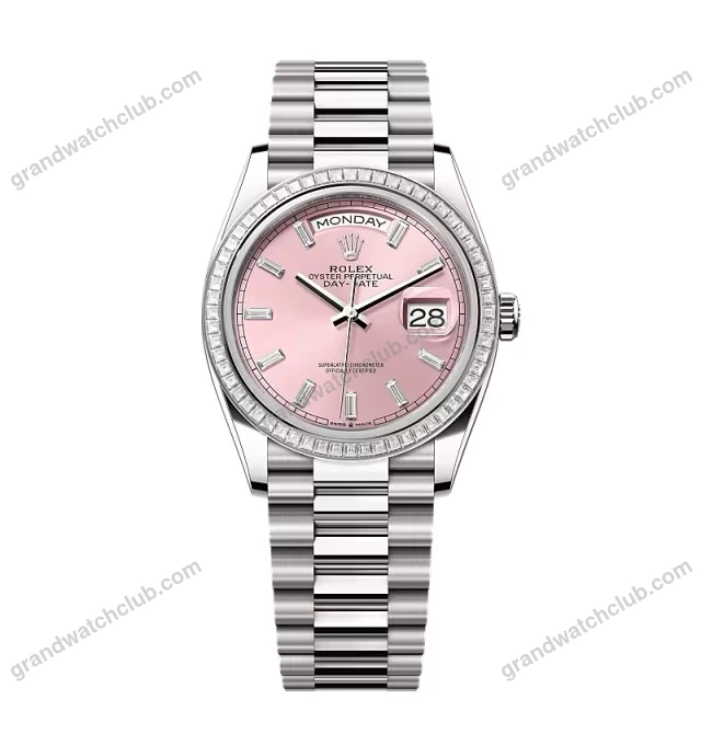 Super Clone Rolex Day-Date Pink Diamond Dial 128399tbr-0029 36 mm