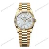 Super Clone Rolex Day-Date White Mother-of-Pearl Diamond Dial 128238-0123 36 mm