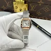 Super Clone Cartier Santos De Cartier Small Model Demi Rose Gold – — dial close-up