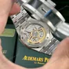 Super Clone Audemars Piguet Royal Oak 41mm Steel Bracelet Steel — on leather display