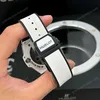 Super Clone Hublot Big Bang Unico White Ceramic 421.HX.1170.RX 44mm — on leather display