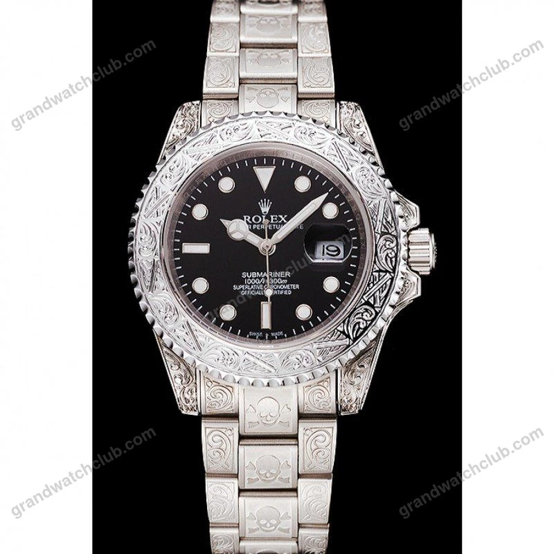 Super Clone Rolex Submariner Black Dial 1454093 — dial close-up