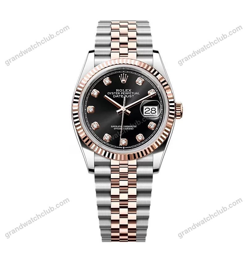 Super Clone Rolex Datejust Black Diamond Dial 126231-0019 36 mm