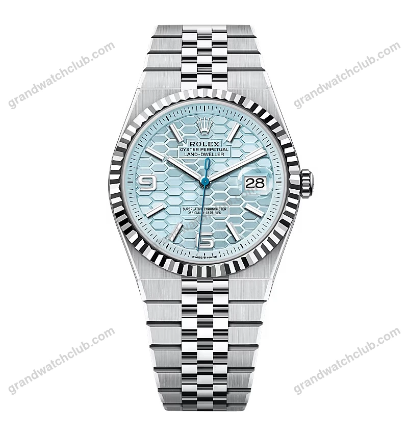 Super Clone Rolex Land-Dweller 40 mm Ice Blue Dial (2025)