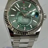 Super Clone Rolex Sky-Dweller Mint green Dial 336934 Oyster β case and bezel