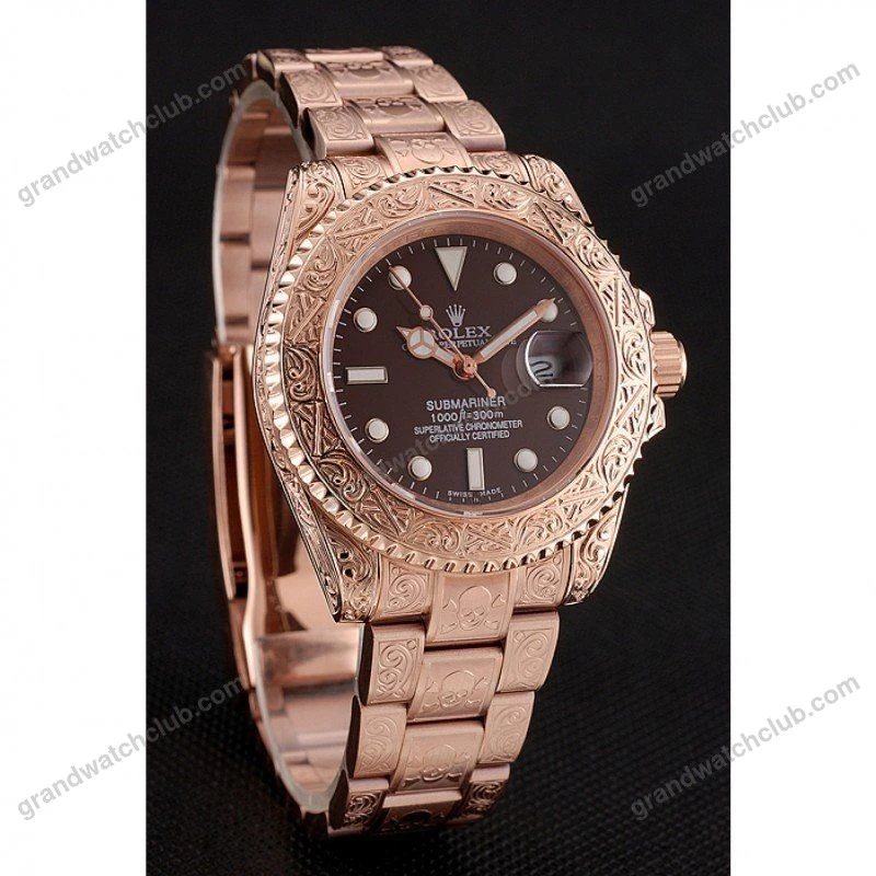 Super Clone Rolex Submariner Brown Dial 1454087 — case and bezel