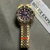 Super Clone Rolex GMT-Master II 126718GRNR Tiger Iron Dial — dial close-up