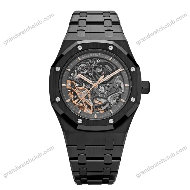 Super Clone Audemars Piguet Royal Oak 15407CE.OO 41mm Skeleton Dial Ceramic V3 Base