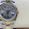 Super Clone Rolex Datejust Slate Roman Dial 126333-0019 41 mm — dial close-up