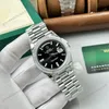 Super Clone Rolex Day-Date Bright Black Dial 228236-0003 40 mm β bracelet detail
