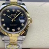 Super Clone Rolex Datejust Black Diamond Dial 126333-0005 41 mm — dial close-up