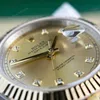 Super Clone Rolex Datejust Champagne Diamond Dial 126333-0012 41 mm — side profile