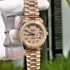 Super Clone Rolex Day-Date Diamond-Paved Dial 128395tbr-0008 36 mm — case and bezel