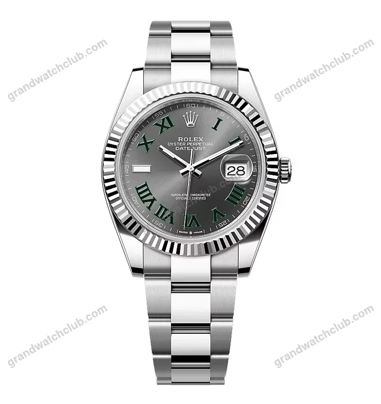 Super Clone Rolex Datejust Rhodium Dial 126334 “Wimbledon” Flutted/Oyster 41 mm